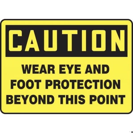 Accuform OSHA CAUTION Safety Sign HARD HAT MPPE415XP MPPE415XP